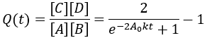 Reaction quotient second order reversible reaction