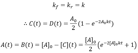 Second order reversible concentration equations